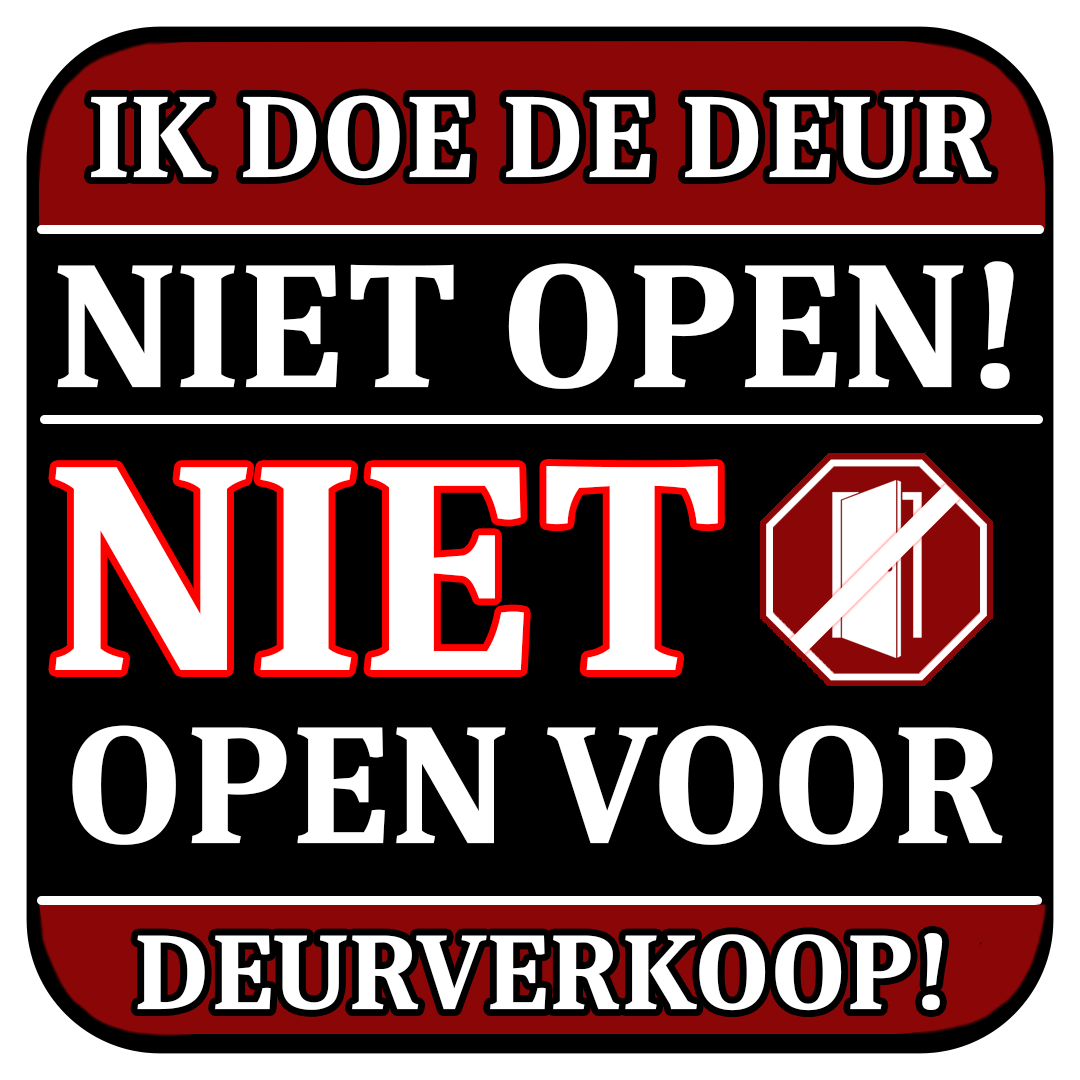 DEUR NIET OPEN STICKER